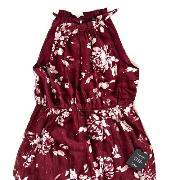 Lulus Instinctive Impression Floral Print Clip Dot Maxi Dress - Picture 2 of 10